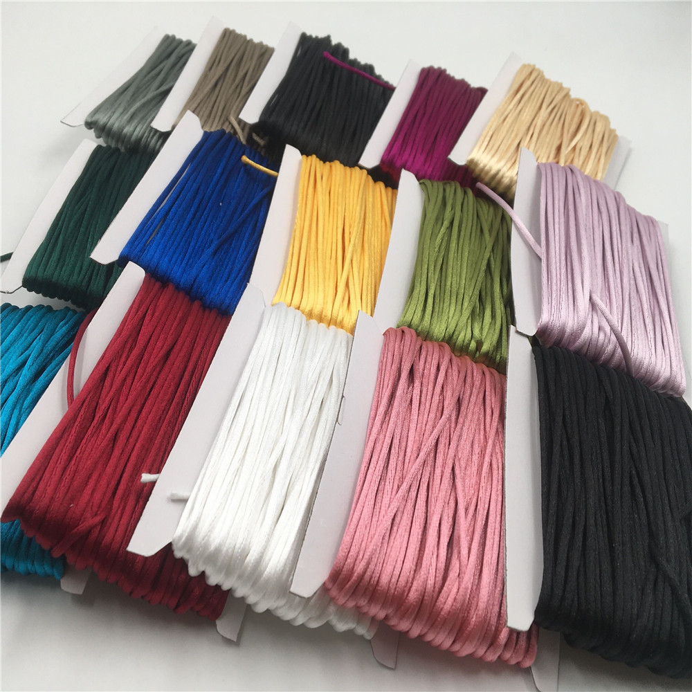 Ribbon Wired Satin - Cordón de macramé de seda trenzado
