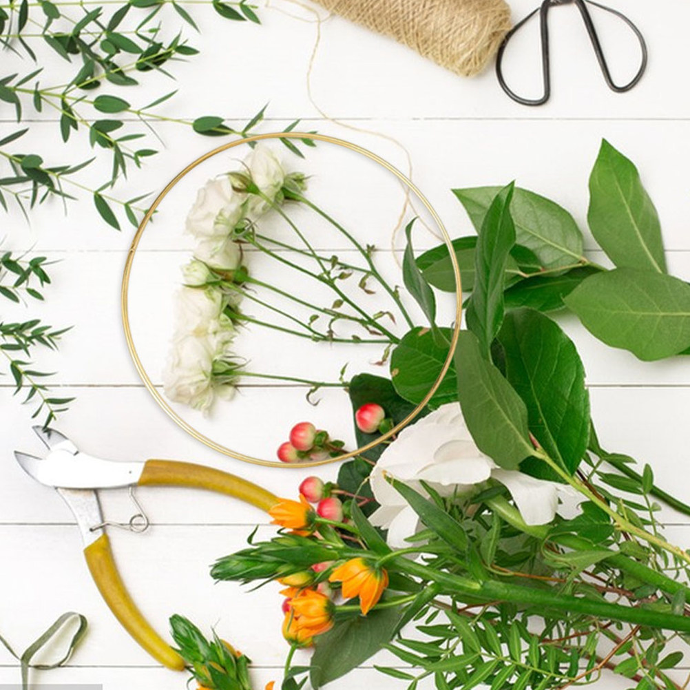 Wreath Form Wire - 8 aros de metal para manualidades,