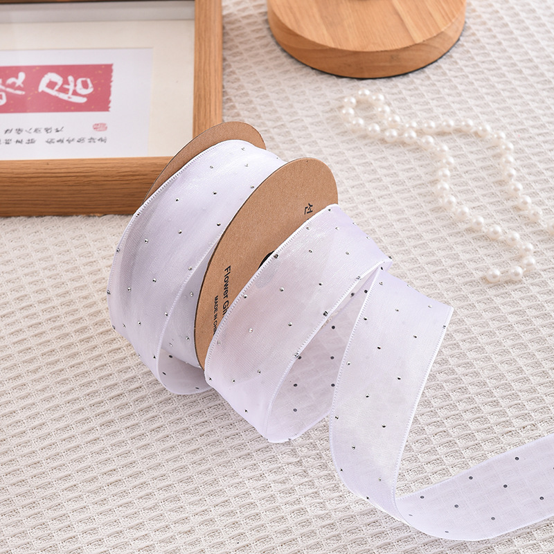 Ribbon Organza Roll - Cintas de seda con diamantes de