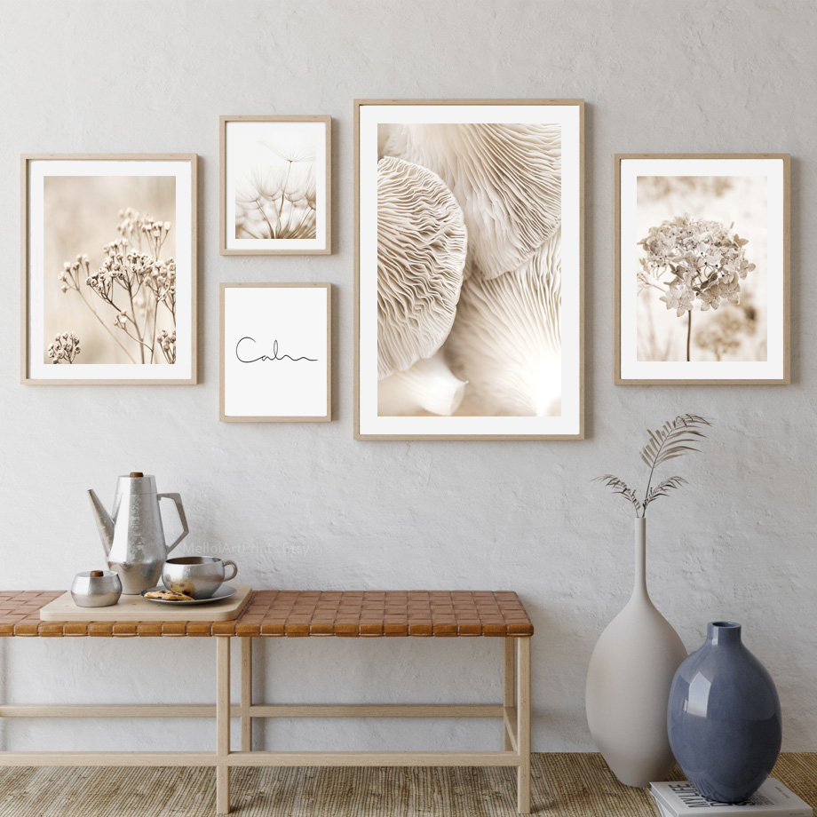 Mural de Arte Boho en Beige Ne - Palm Leaf Dried reseña y precio