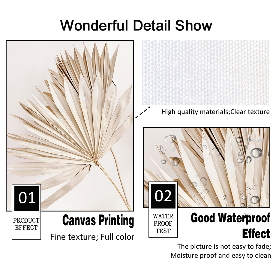 Mural de Arte Boho en Beige Ne - Palm Leaf Dried reseña y precio