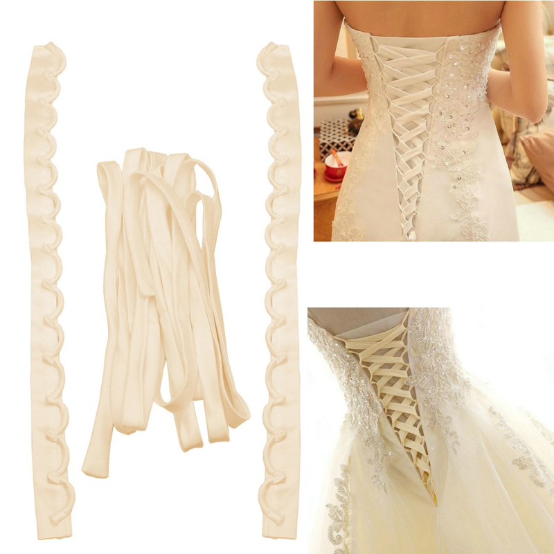 Vestido de novia de satén con  - Ribbon Wired Satin reseña y precio