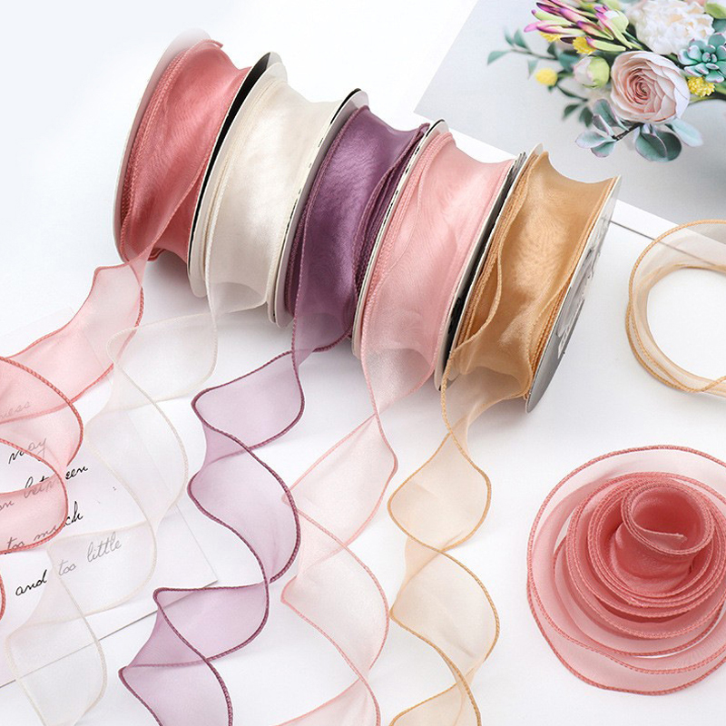 Cinta de seda transparente par - Ribbon Organza Roll reseña y precio