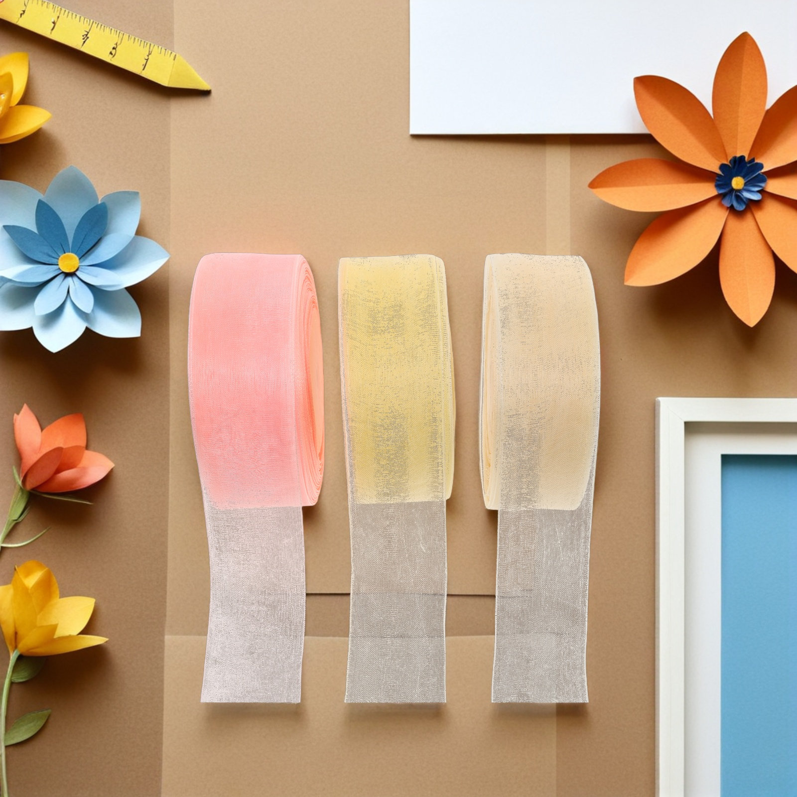 3 Rollos de Cinta de Organza T - Ribbon Organza Roll reseña y precio