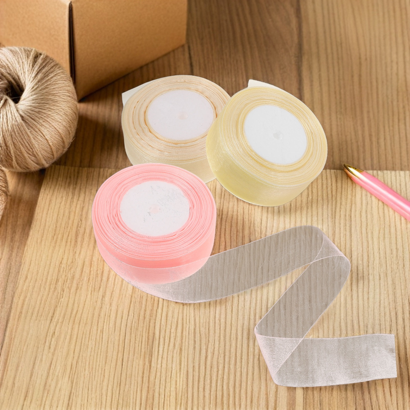 3 Rollos de Cinta de Organza T - Ribbon Organza Roll reseña y precio